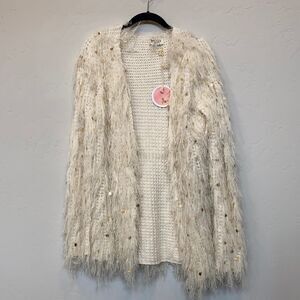 Show Me Your Mumu Holiday Collection Cardigan in Cream